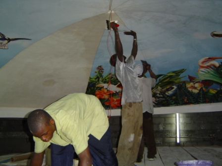 Vinyl wall art dome installation in Lagos
